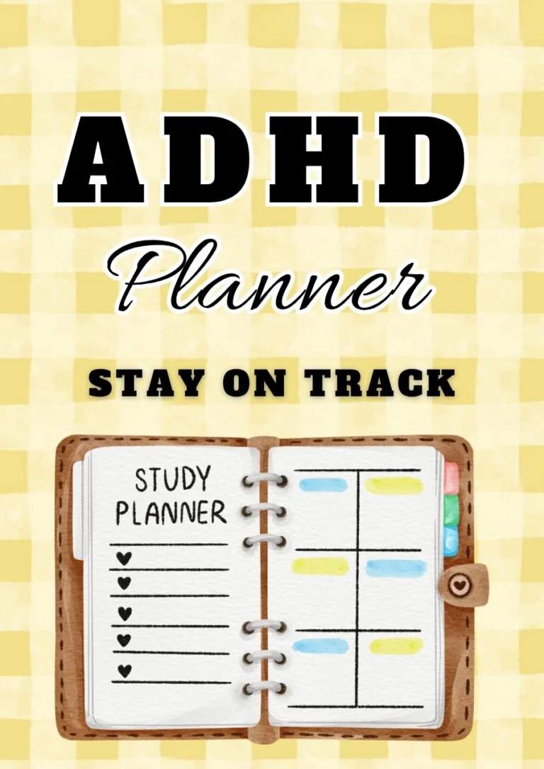 Printable ADHD planner cover, Stay on track