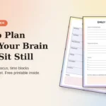 ADHD planner guide: how to plan when your brain won't sit still, with daily, weekly and dashboard planner pages