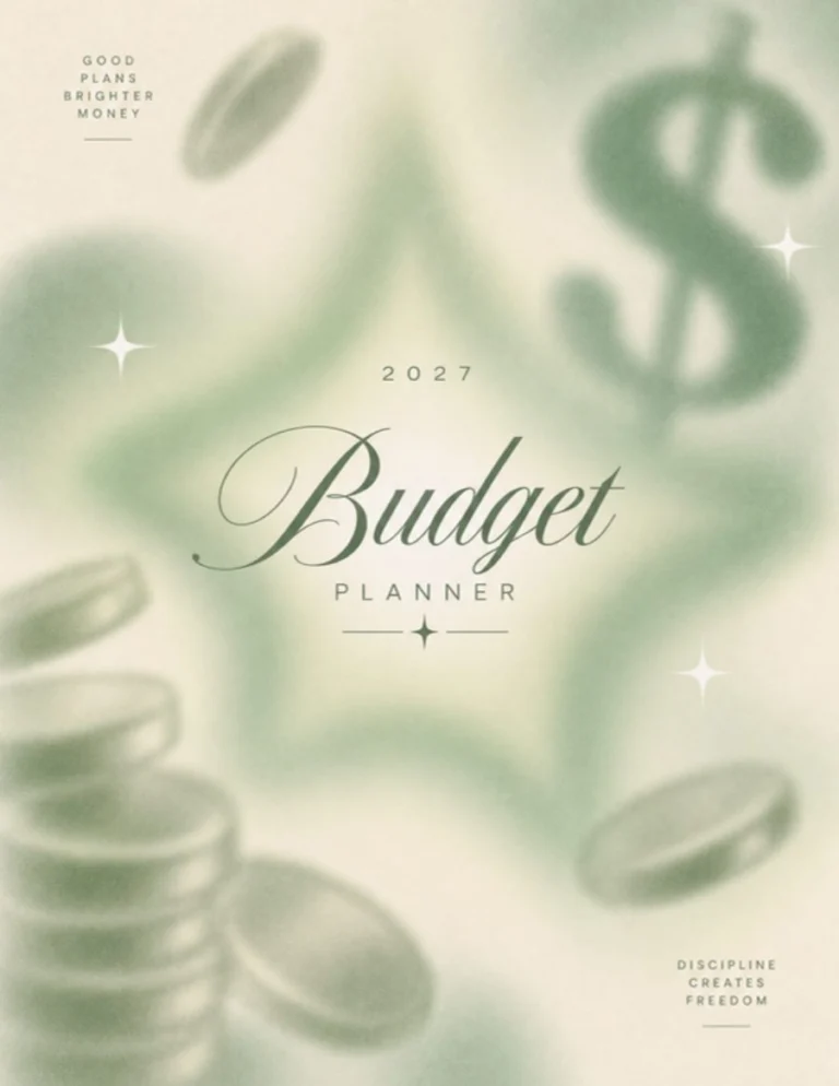 Printable 2027 budget planner cover